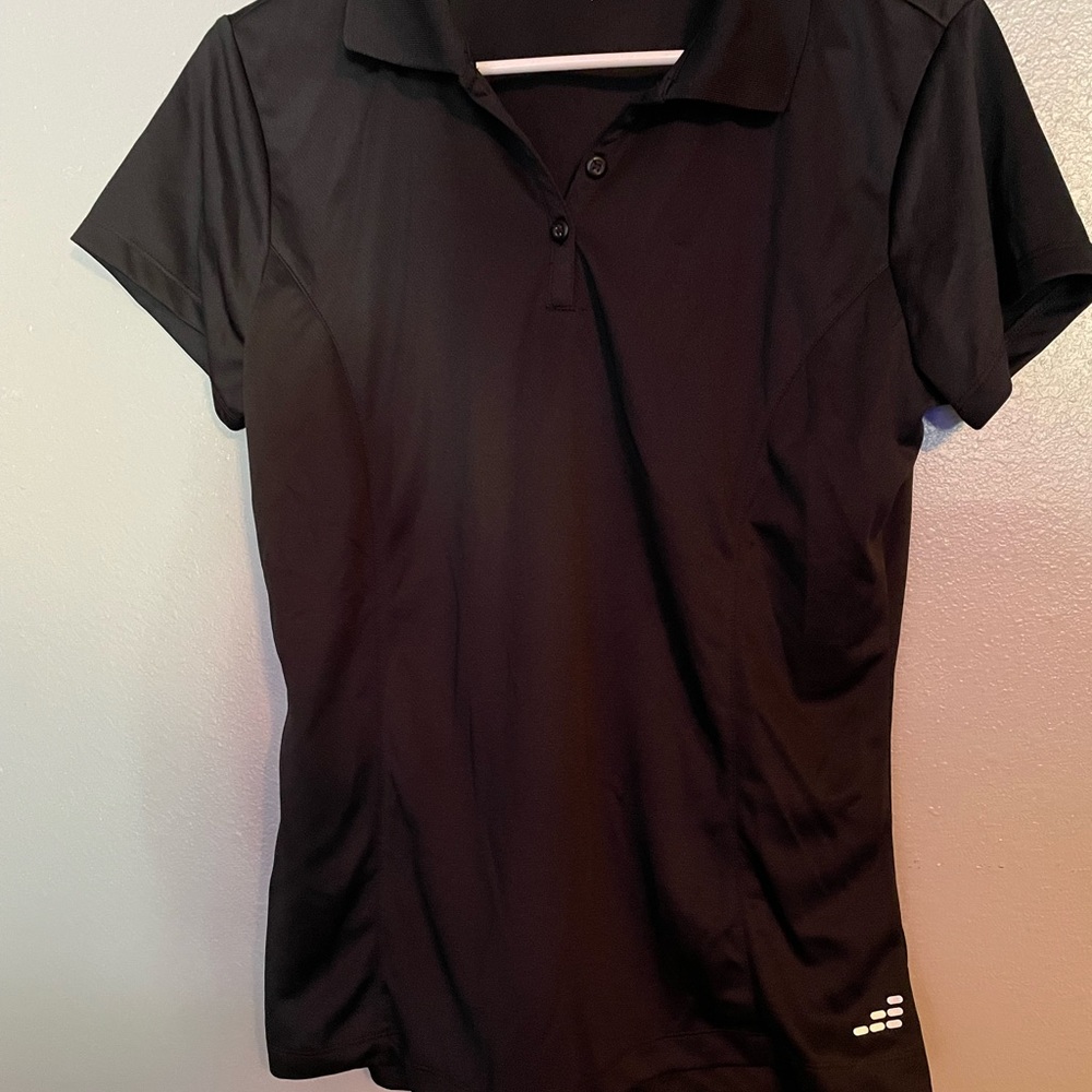 Black polo shirt